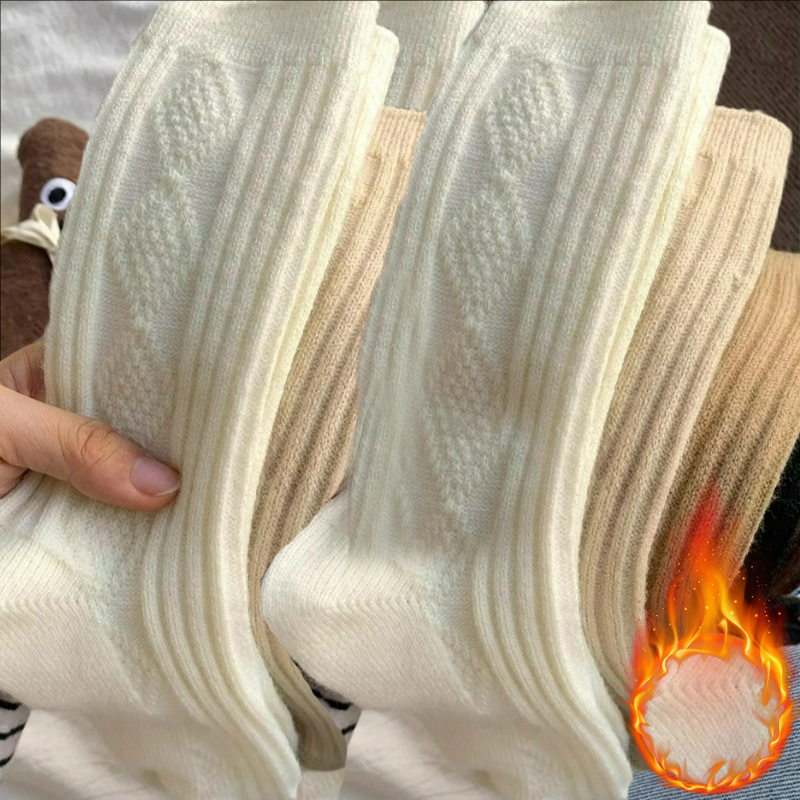 Thermal Sock Wool - 3pairs Cashmere Wool Socks for Women's