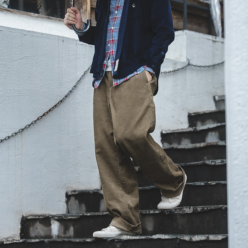 Corduroy Pant Warm - Maden American Vintage Pants Men's Autumn