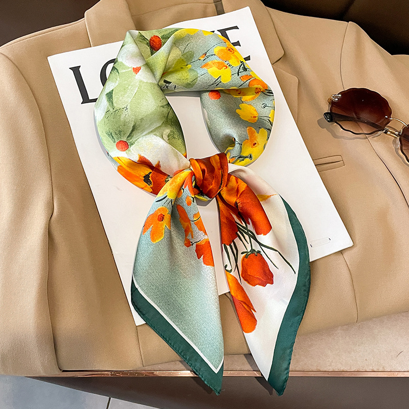Shawl Wrap Winter - 70x70cm Silk Scarf Square For Women