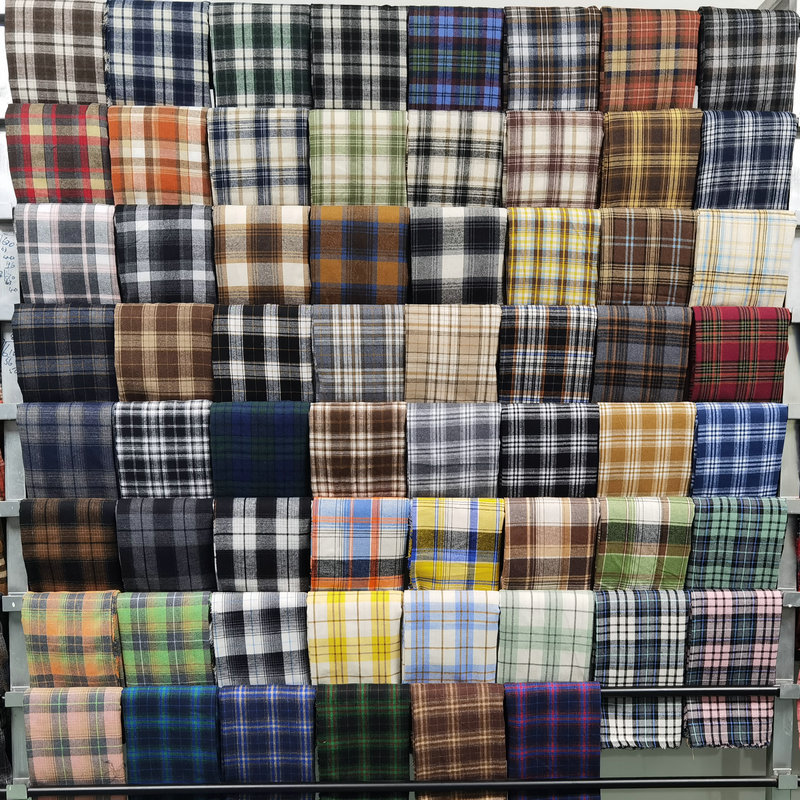 Flannel Shirt Lined - Twill Plaid Flannel Fabric By The