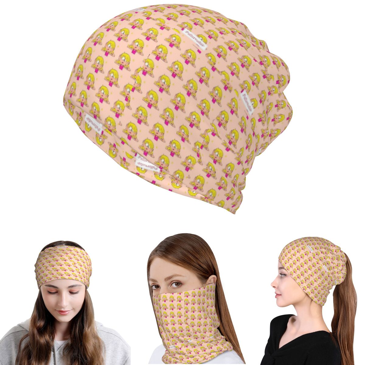 Knit Beanie Hat Warm - Lizzie Mcguire Cartoon Bandana Neck Cover