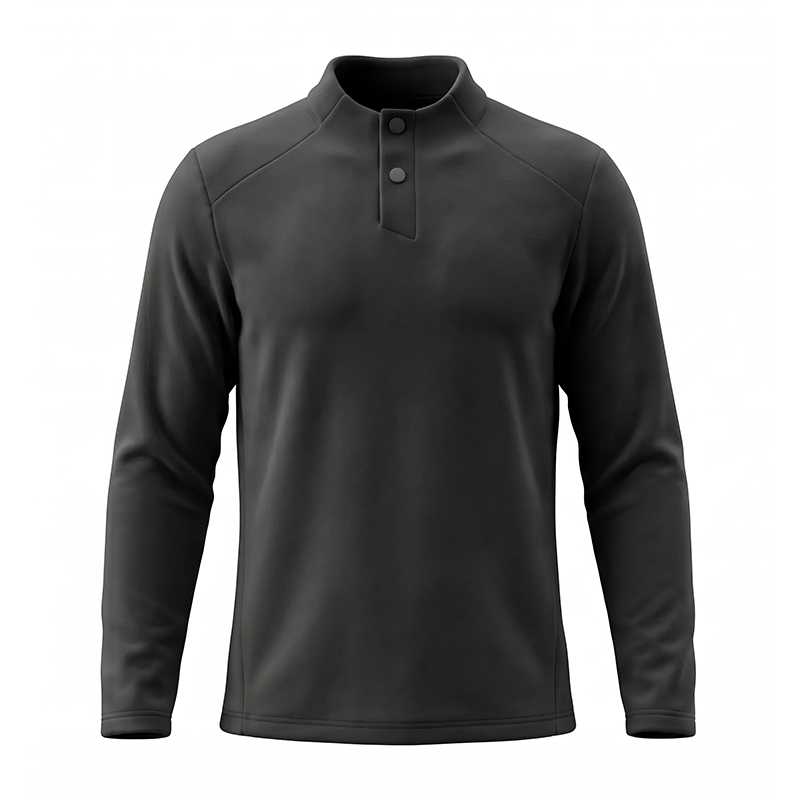 Flannel Shirt Lined - Men Fleece Lined Henley Long Sleeve
