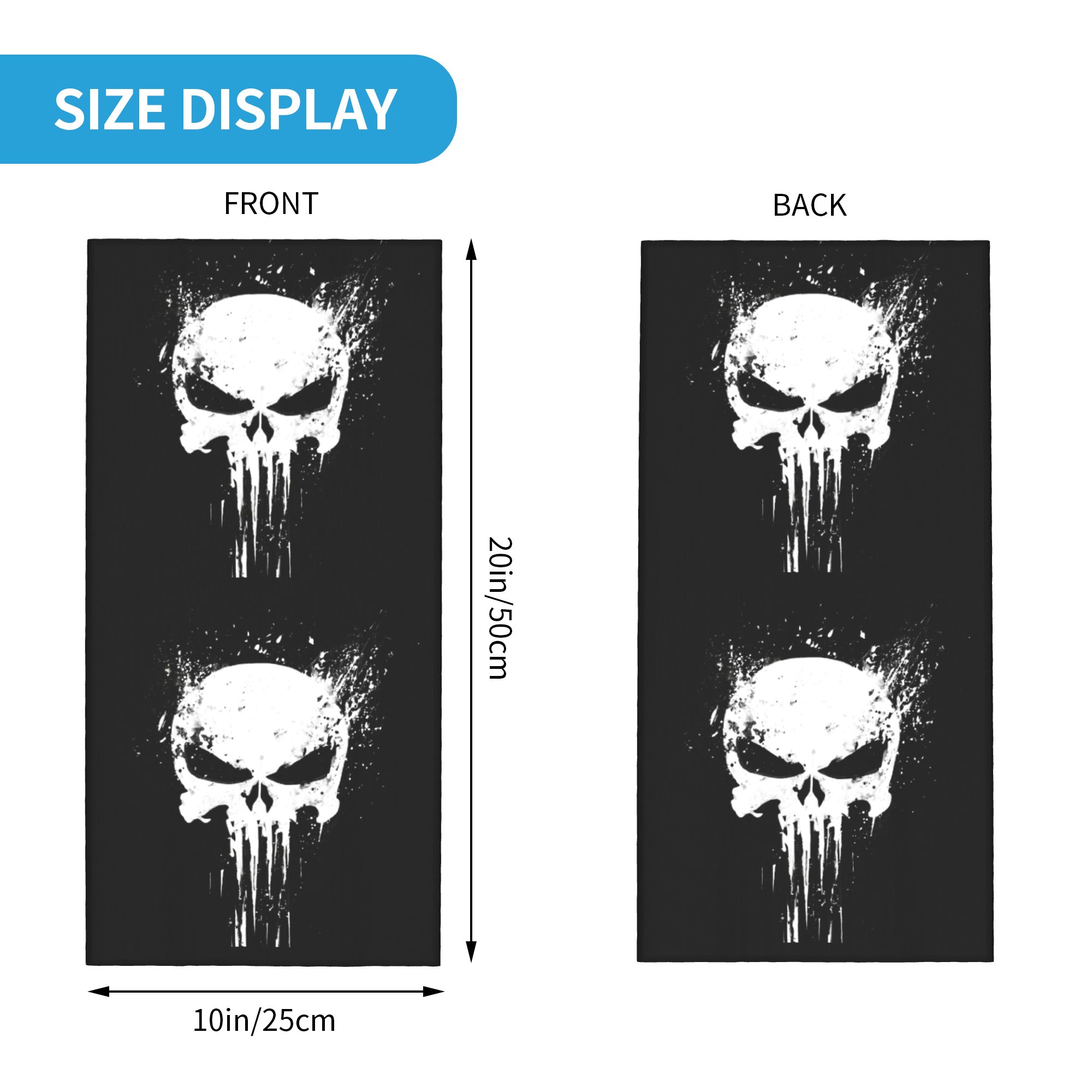 Custom Skeleton Skull Bandana  - Neck Gaiter Fleece ulasan dan harga