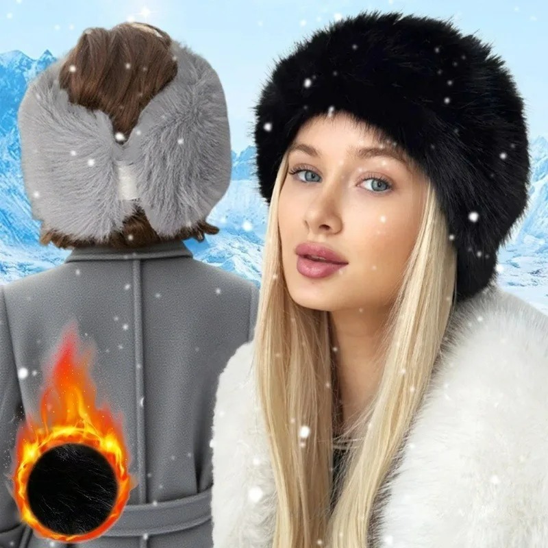 Wide Band Fur Headband Winter  - Fleece Ear Warmer Band ulasan dan harga
