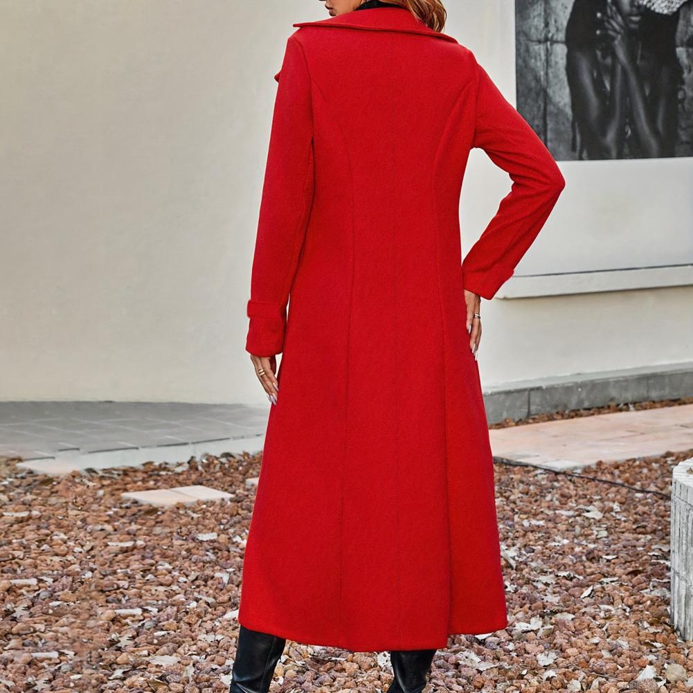 Women's Long Wool Coat Double- - Wool Coat Peacoat ulasan dan harga