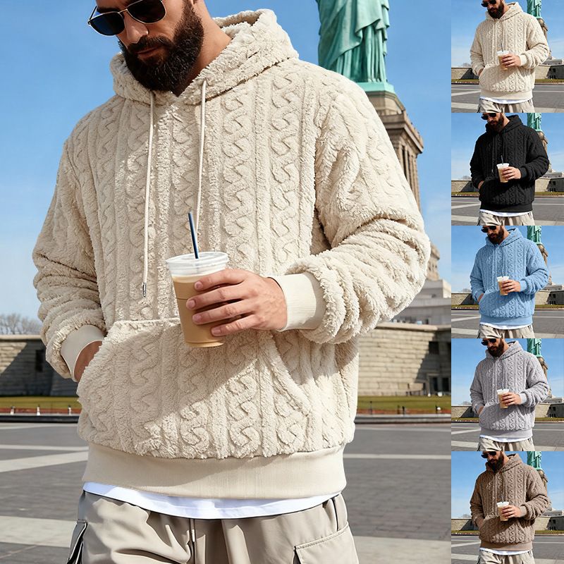 Men's Fleece Hoodie Winter War - Sherpa Hoodie Fleece ulasan dan harga
