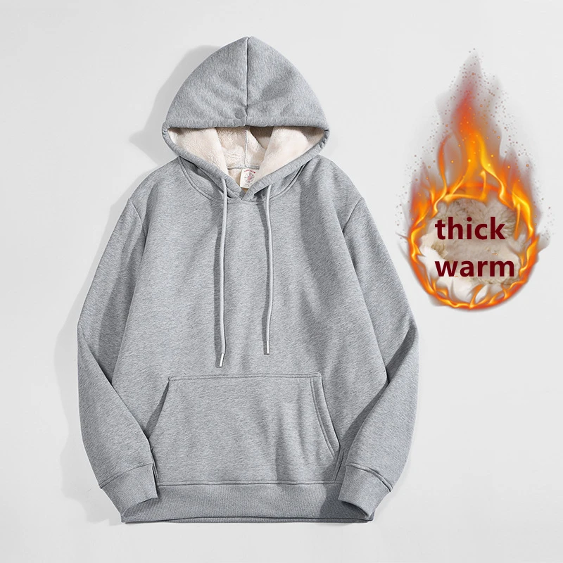High Quality Gray Thicken Flee - Sherpa Hoodie Fleece ulasan dan harga