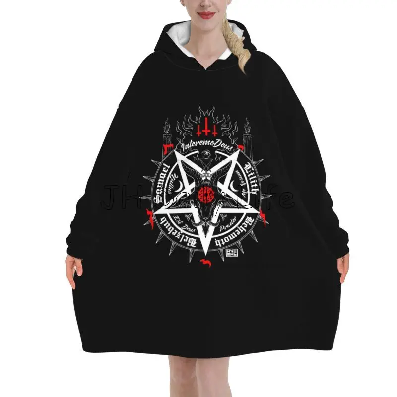 Black Satan Skull Dead Head My - Sherpa Hoodie Fleece ulasan dan harga