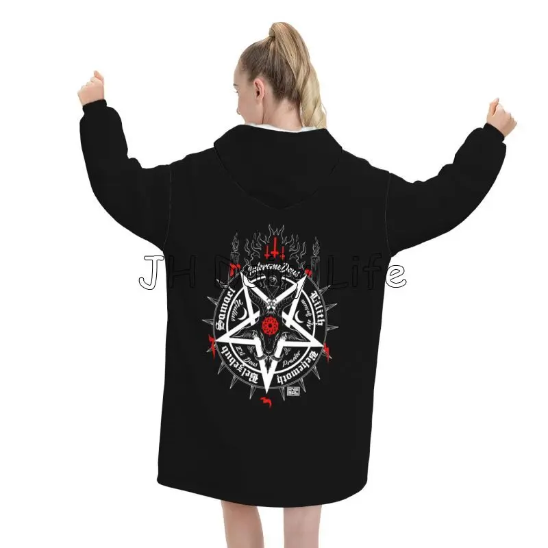 Black Satan Skull Dead Head My - Sherpa Hoodie Fleece ulasan dan harga