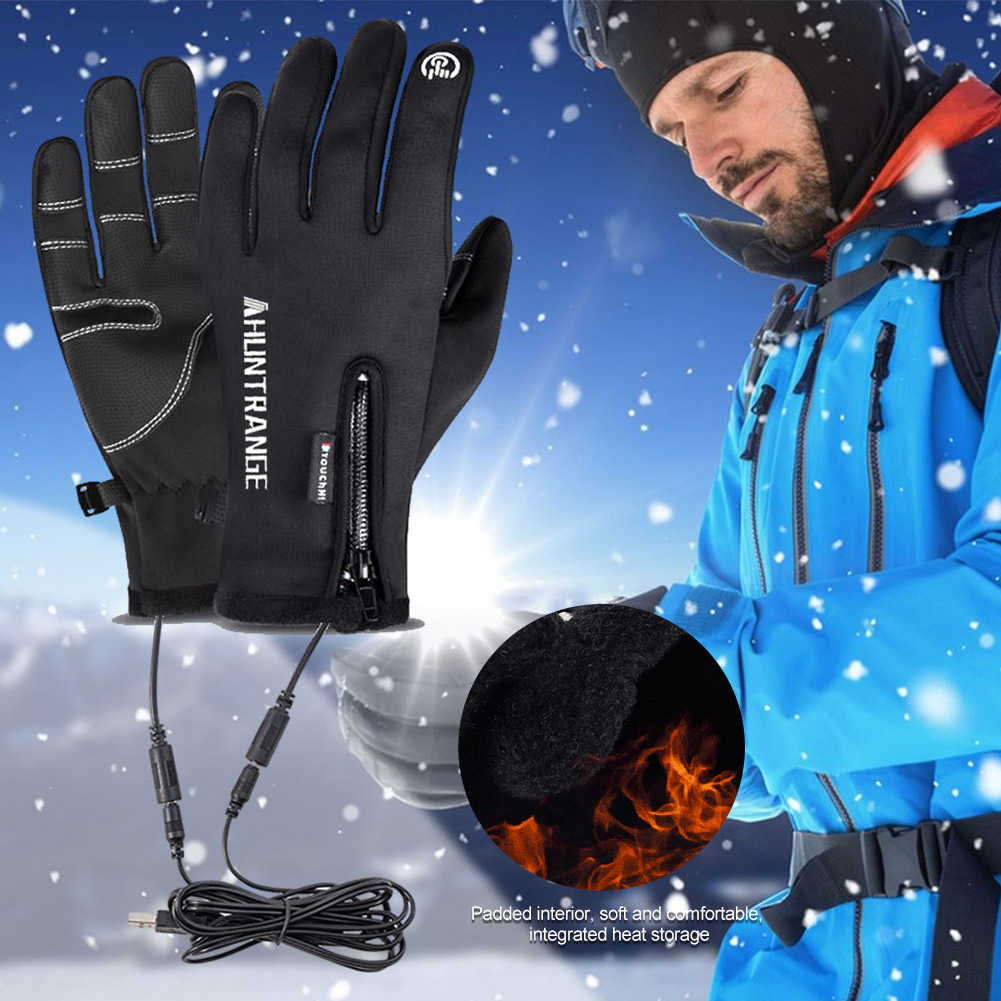 Winter Ski USB Heated Gloves T - Touch Screen Gloves ulasan dan harga
