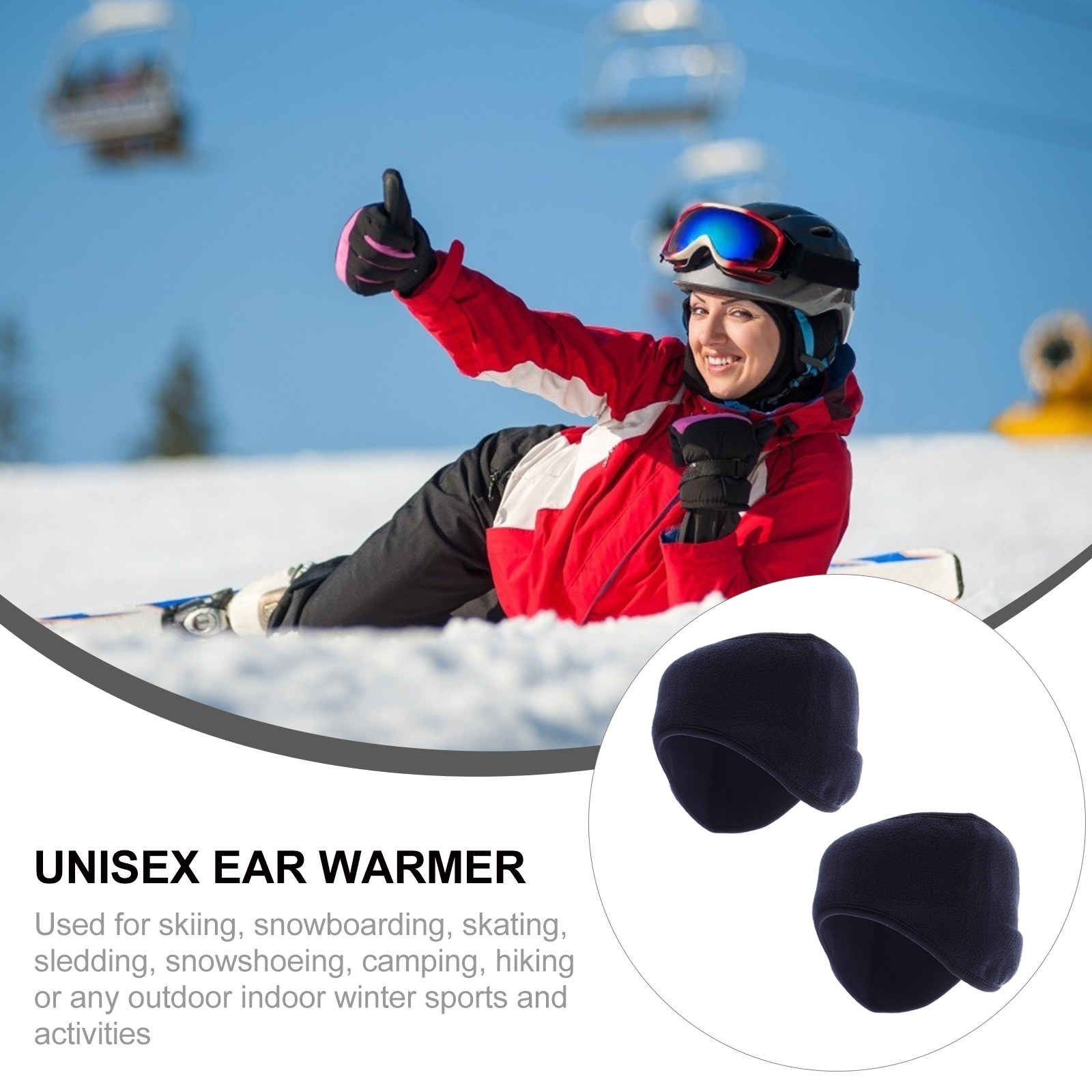 2Pcs Windproof Warm Headband P - Fleece Ear Warmer Band ulasan dan harga