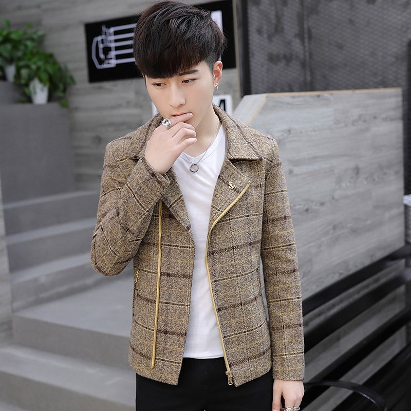 Men's Short Wool Blend Peacoat - Wool Coat Peacoat ulasan dan harga