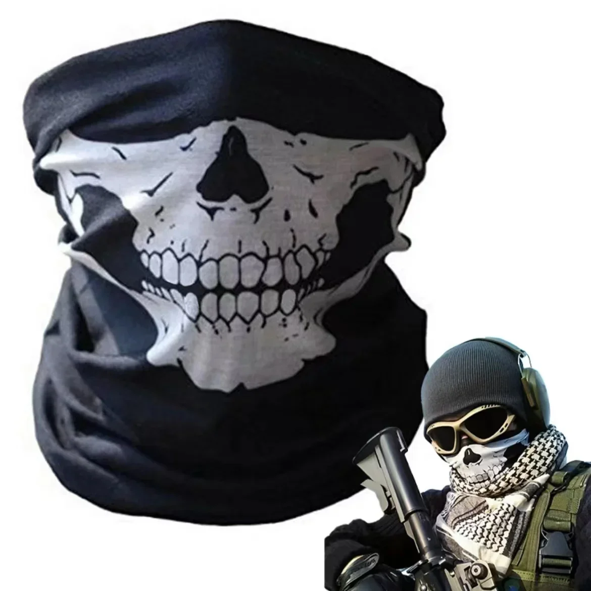 Skull Men Balaclava Ski Mask C - Balaclava Ski Mask ulasan dan harga