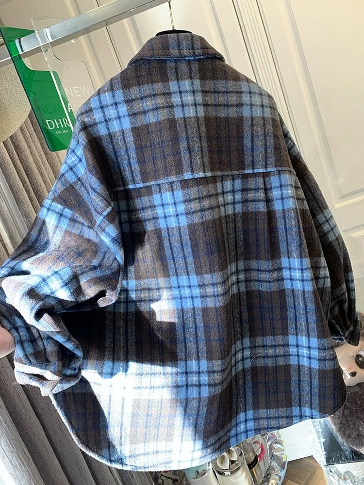 plus Size Women's Plaid Flanne - Flannel Shirt Lined ulasan dan harga