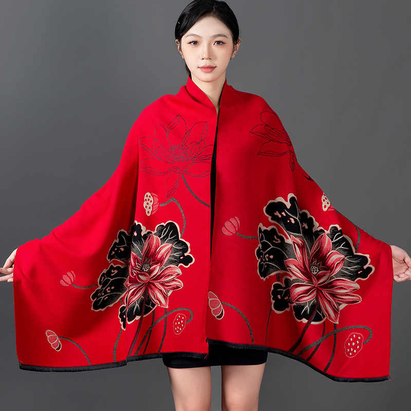 Women Winter Shawl Cashmere Sc - Shawl Wrap Winter ulasan dan harga