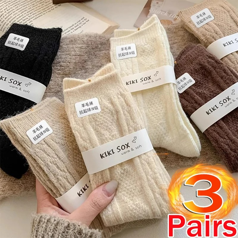 3pairs Cashmere Wool Socks for - Thermal Sock Wool ulasan dan harga