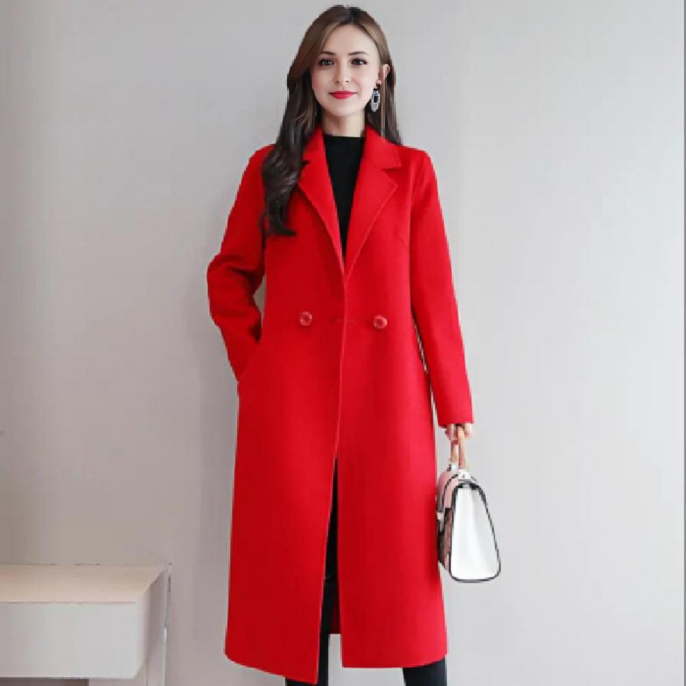 Women Wool Coat Women's Wool P - Wool Coat Peacoat ulasan dan harga
