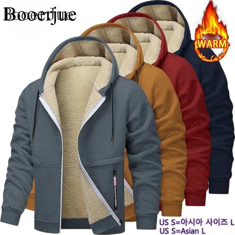 Thick Sherpa Lined Hooded Zipp - Sherpa Hoodie Fleece ulasan dan harga