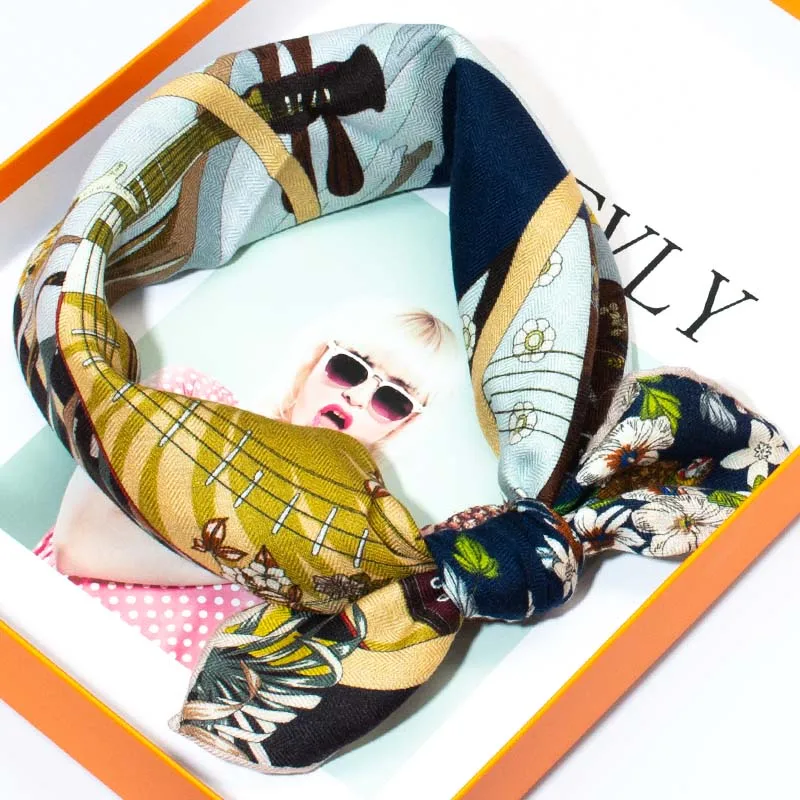 Double Sided Warm Square Scarf - Shawl Wrap Winter ulasan dan harga