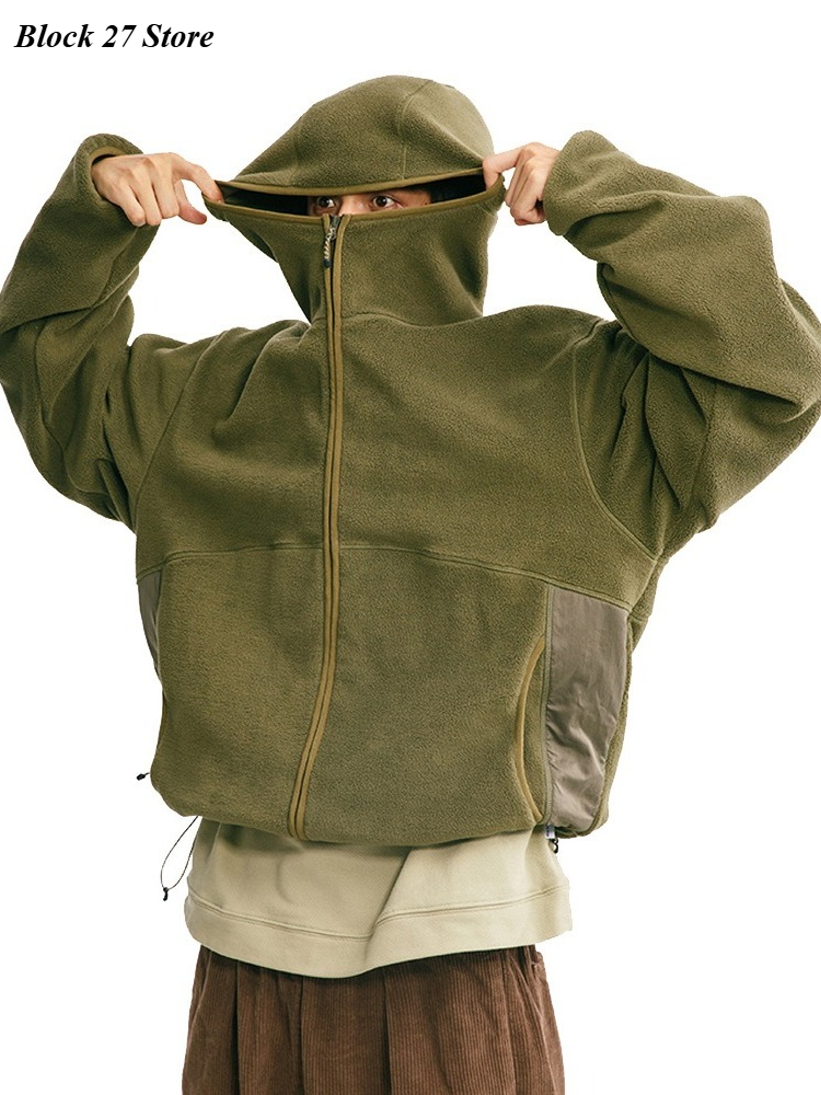 Mens Hoodie Autumn Winter Cott - Sherpa Hoodie Fleece ulasan dan harga