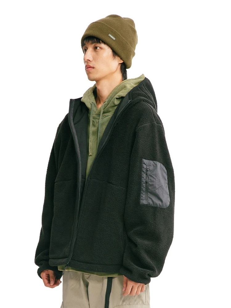 Mens Hoodie Autumn Winter Cott - Sherpa Hoodie Fleece ulasan dan harga