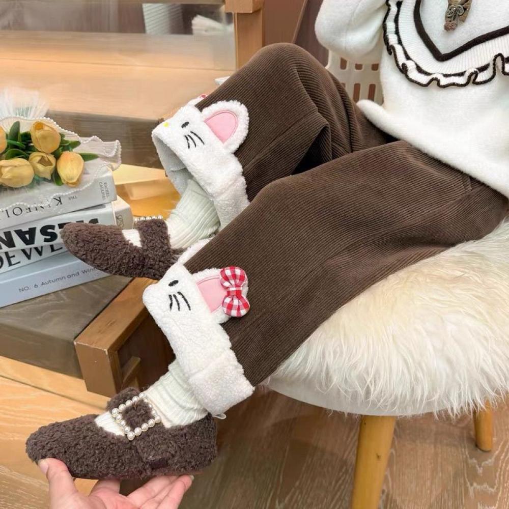 Kawaii Hello Kitty Girls Ins P - Corduroy Pant Warm ulasan dan harga