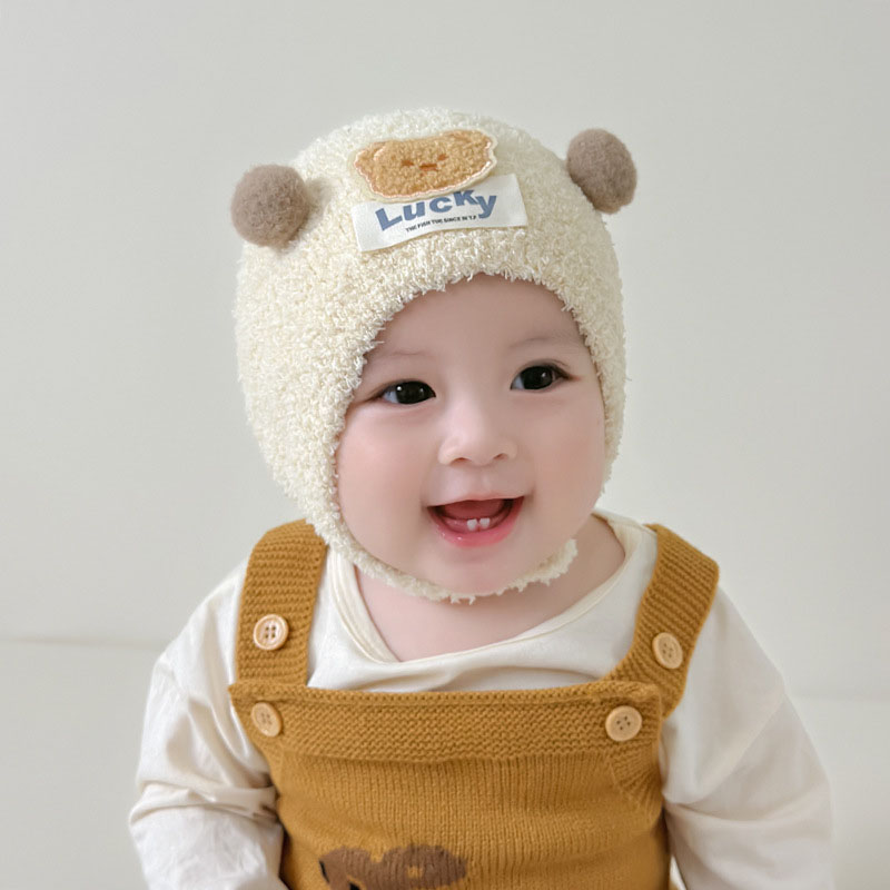 Cute Bear Baby Ear Protection  - Knit Beanie Hat Warm ulasan dan harga