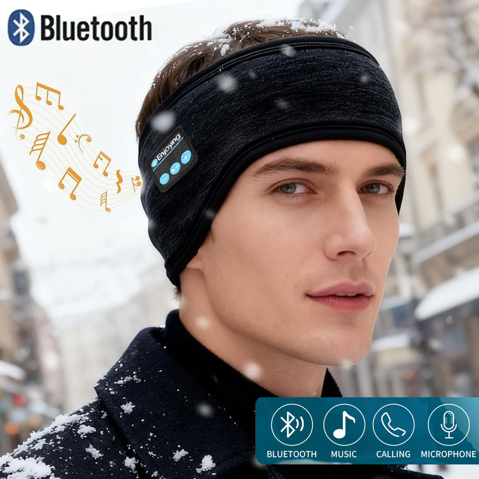 Wireless Bluetooth Headphones  - Winter Headband Fleece ulasan dan harga