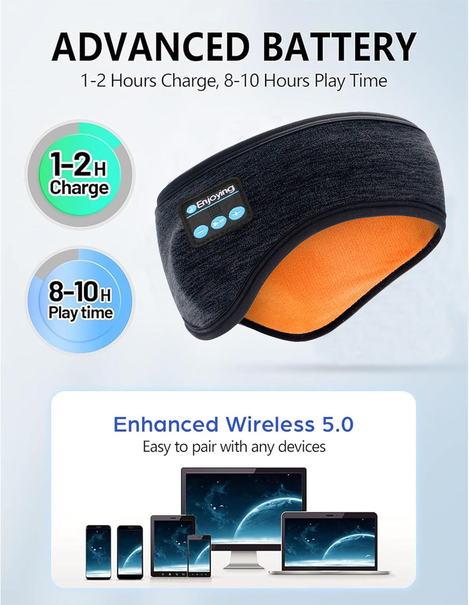 Wireless Bluetooth Headphones  - Winter Headband Fleece ulasan dan harga