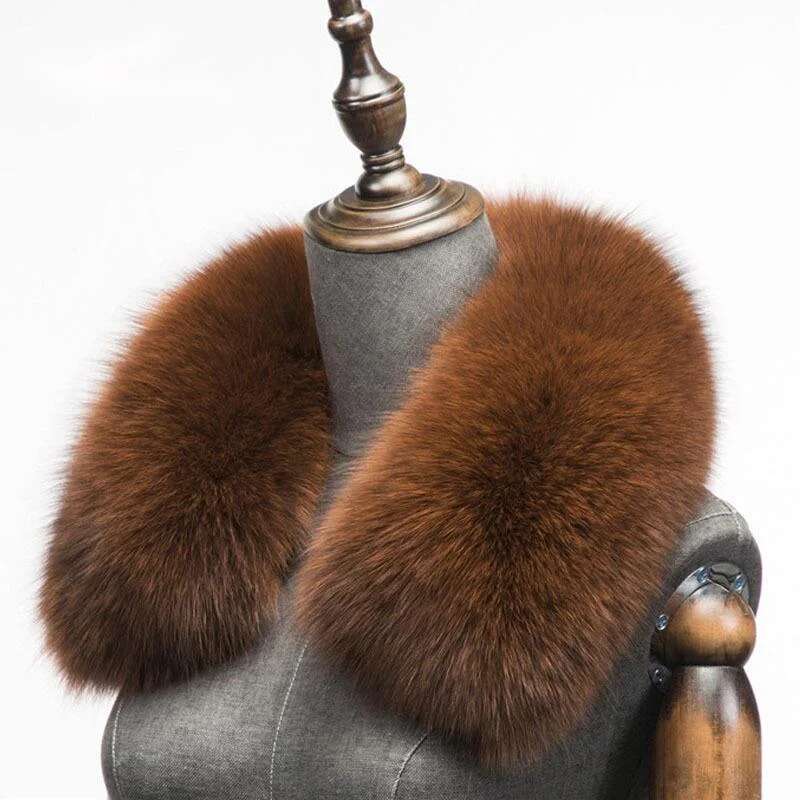 Winter Natural Fox Fur Scarf S - Shawl Wrap Winter ulasan dan harga
