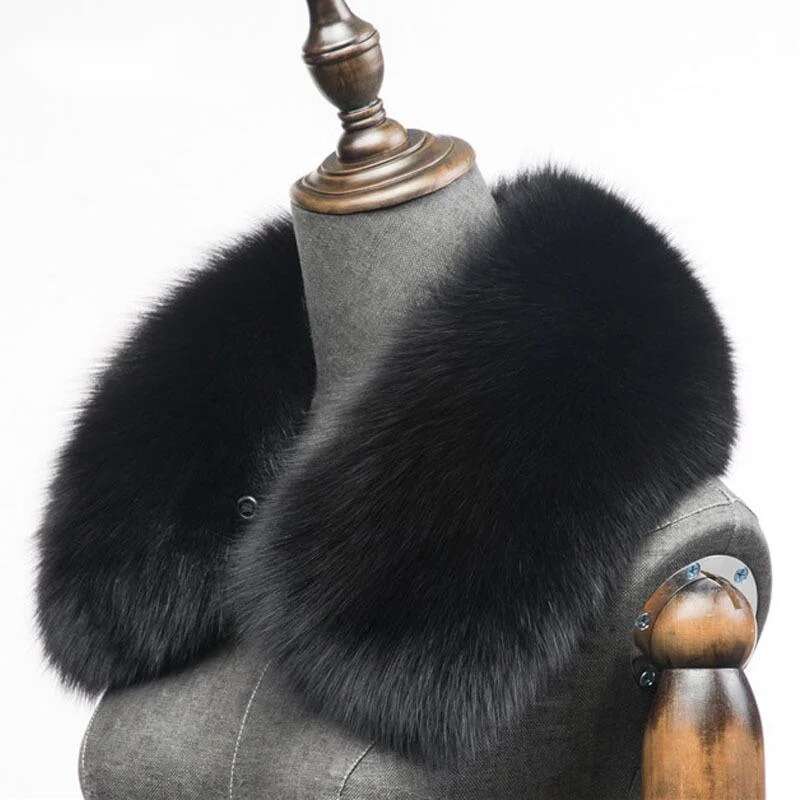 Winter Natural Fox Fur Scarf S - Shawl Wrap Winter ulasan dan harga