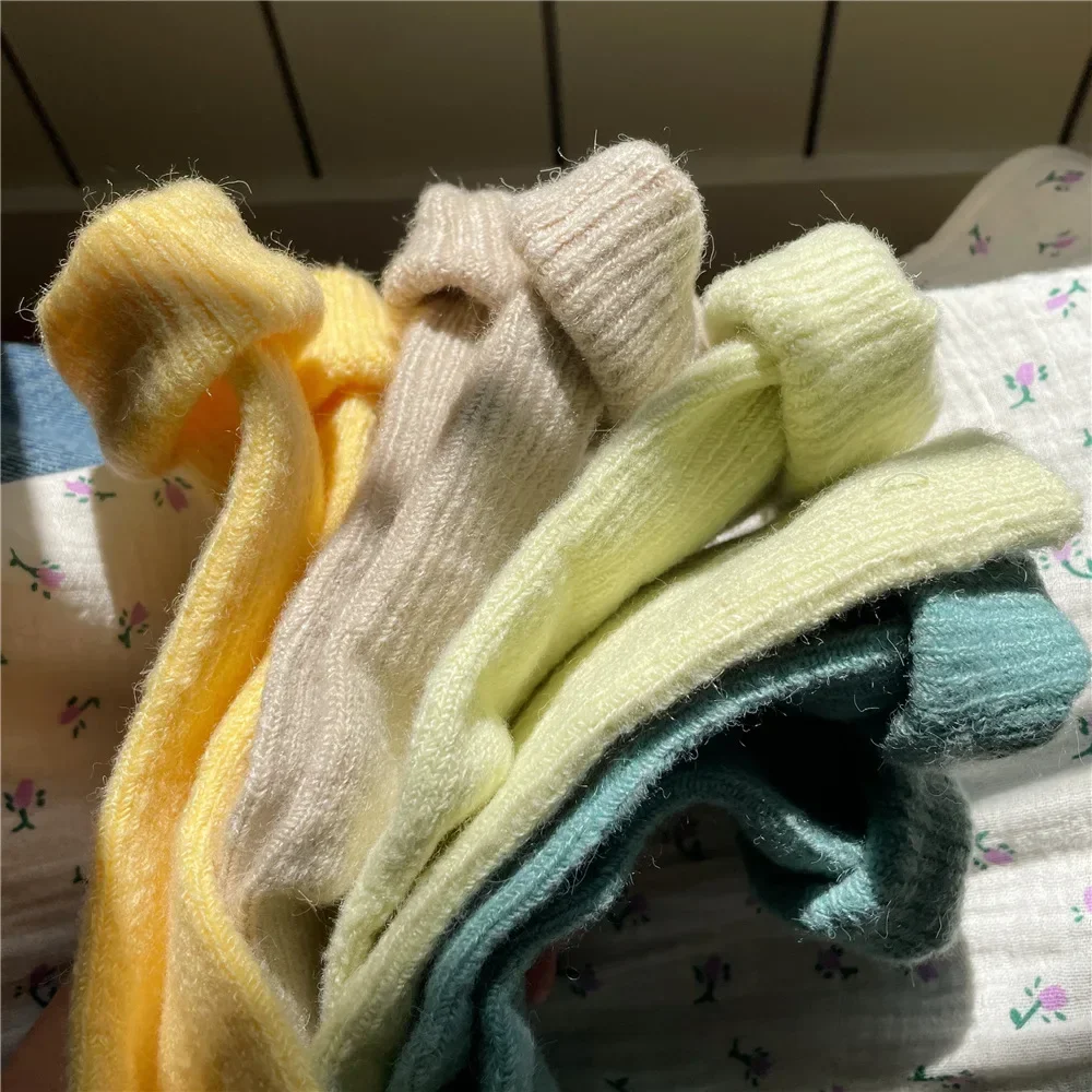 Solid Color Women Winter Thick - Thermal Sock Wool ulasan dan harga