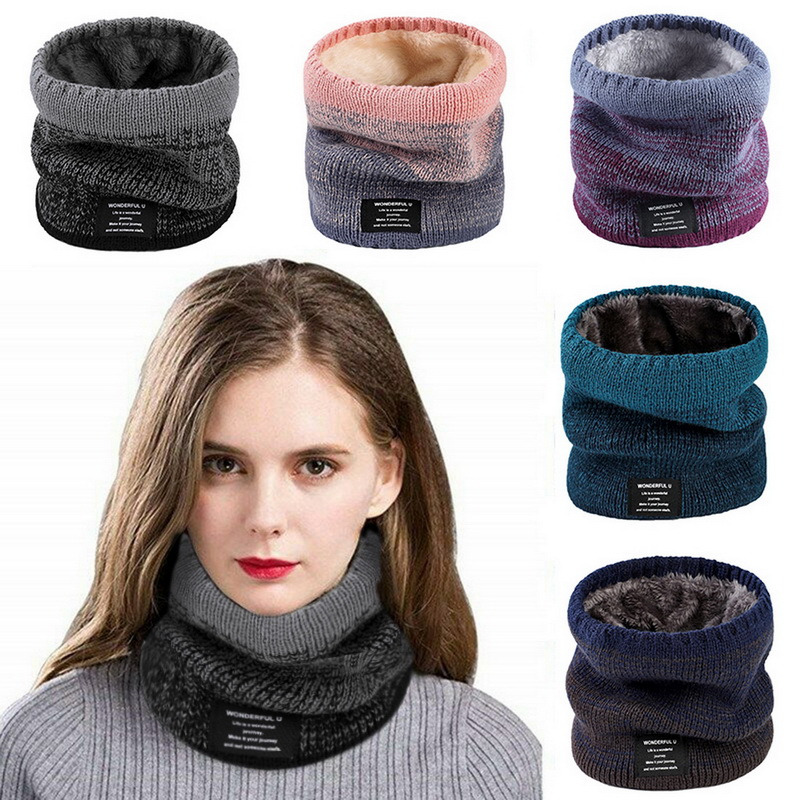 Winter Women Men's Knitted Gra - Wool Scarf Men ulasan dan harga