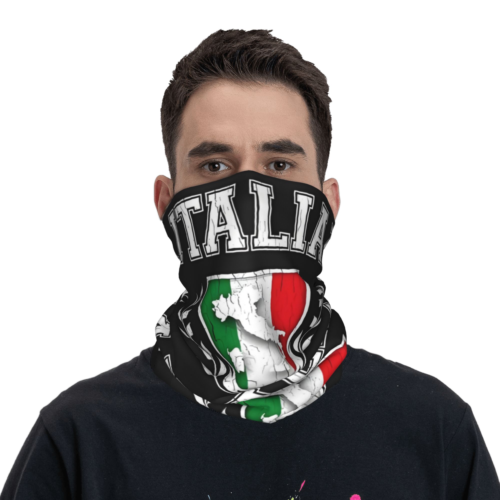 Custom Italy Flag Bandana Neck - Neck Gaiter Fleece ulasan dan harga