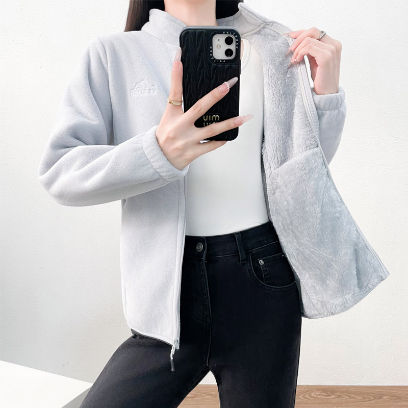Fleece Sweatshirt No Hat Women - Sherpa Hoodie Fleece ulasan dan harga