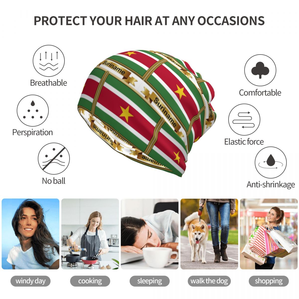 Suriname Flag Products (N) Ban - Knit Beanie Hat Warm ulasan dan harga