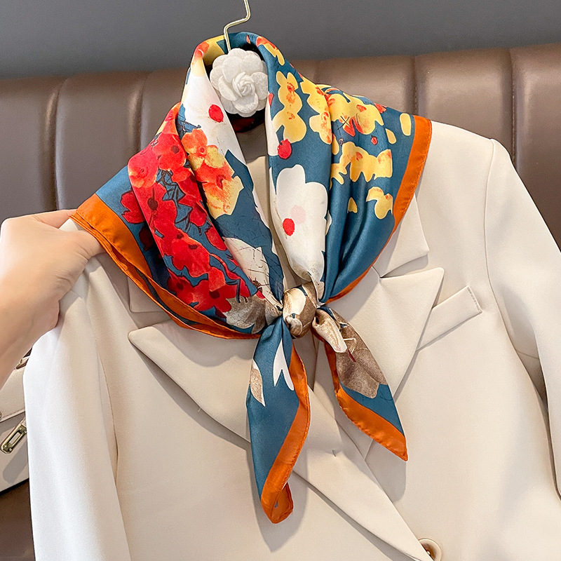 70x70cm Silk Scarf Square For  - Shawl Wrap Winter ulasan dan harga