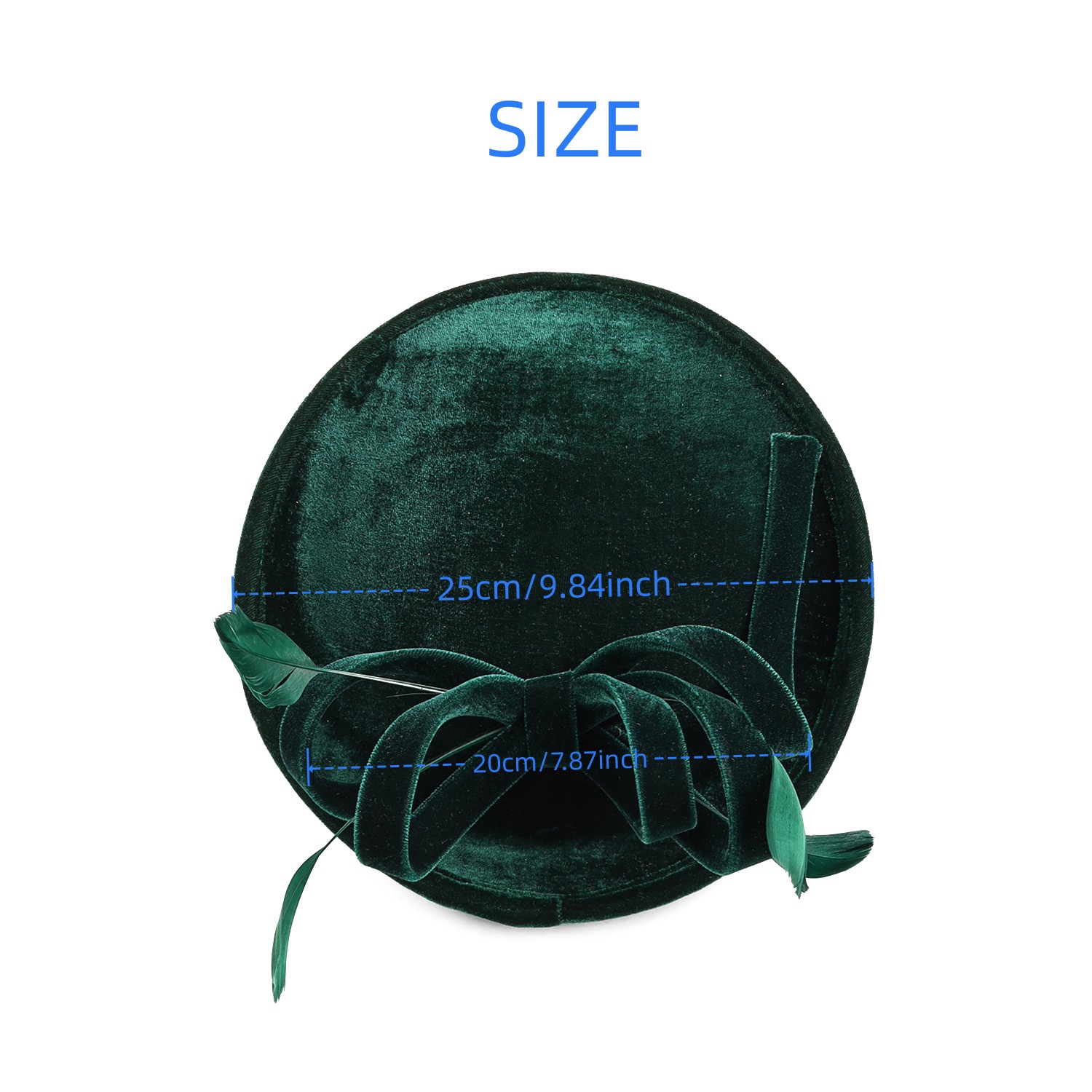 Velour Velvet Fascinator Feath - Winter Headband Fleece ulasan dan harga