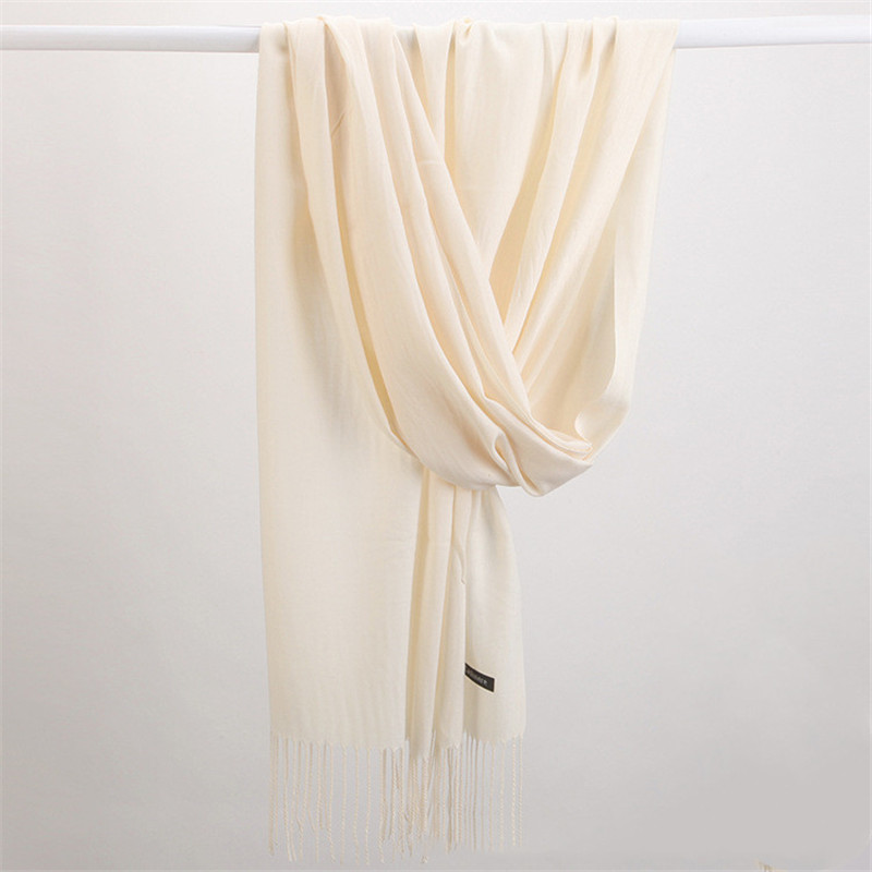 Women Solid Scarf Cashmere Fee - Cashmere Pashmina Wrap ulasan dan harga