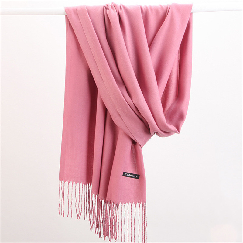 Women Solid Scarf Cashmere Fee - Cashmere Pashmina Wrap ulasan dan harga