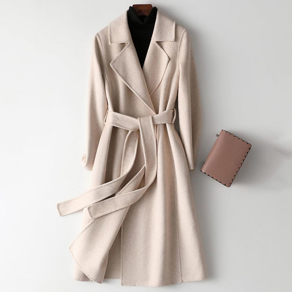 Women Wool Coat Womens Long Wo - Wool Coat Peacoat ulasan dan harga