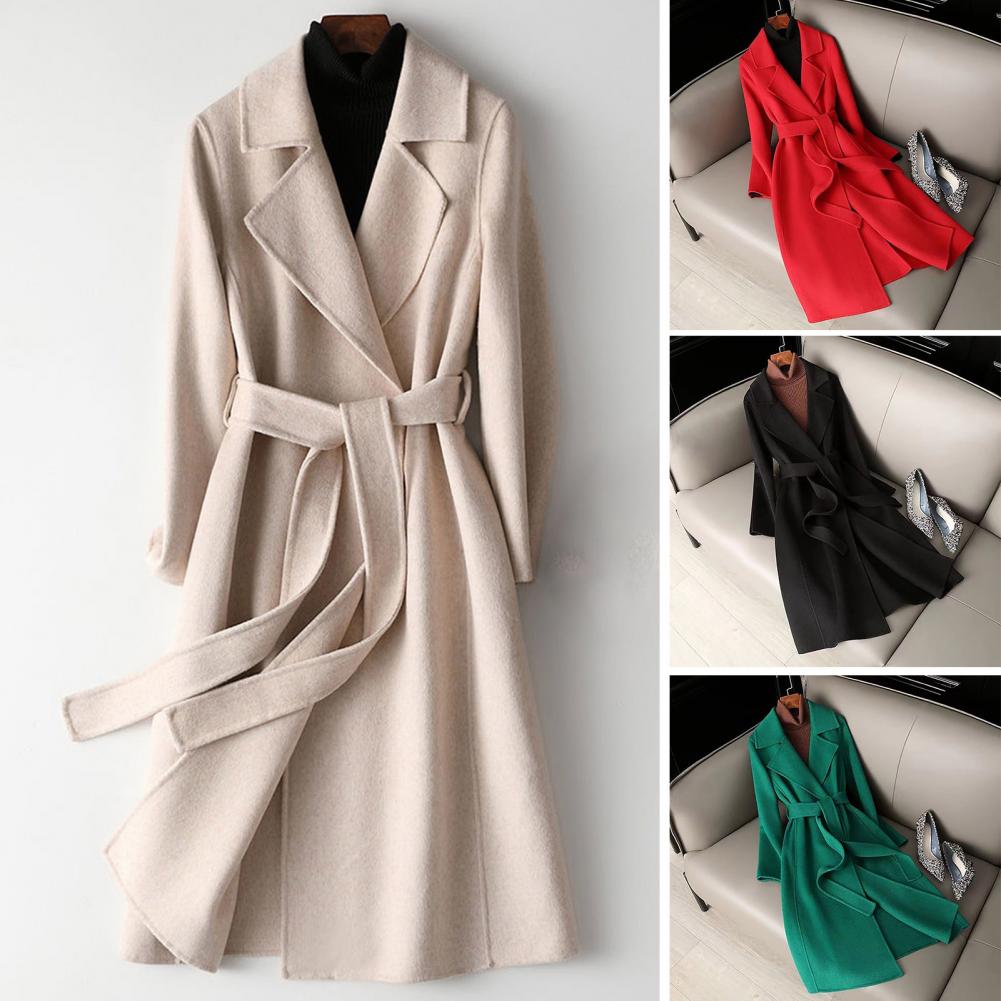 Women Wool Coat Womens Long Wo - Wool Coat Peacoat ulasan dan harga