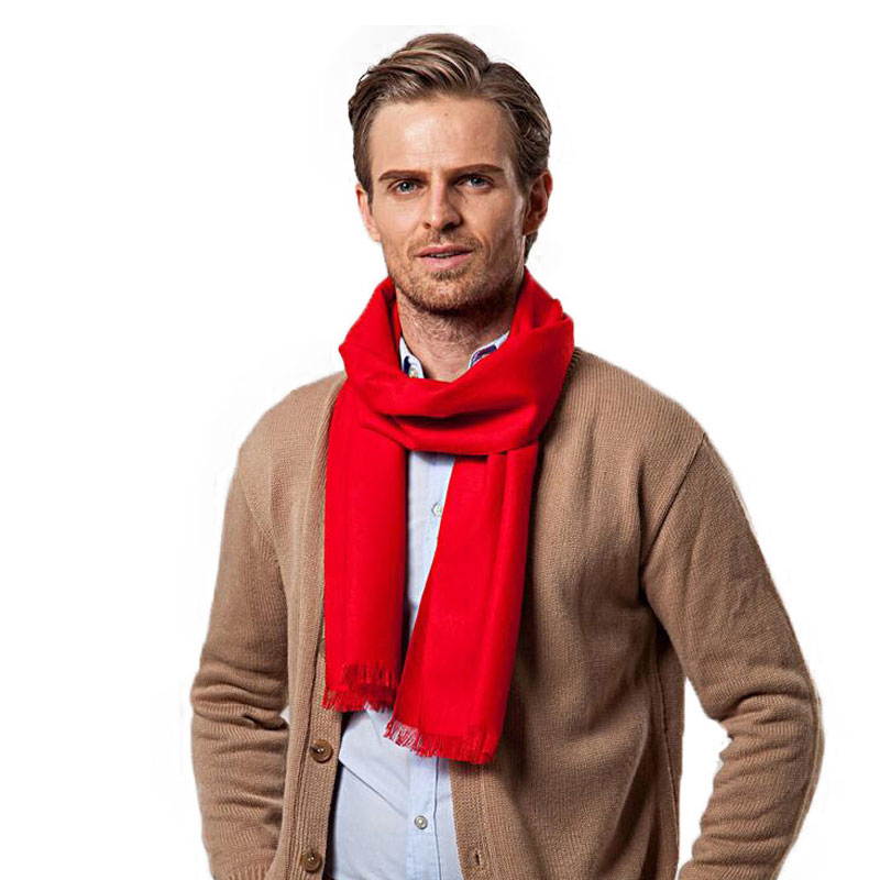 Fashion Winter Solid Color Men - Wool Scarf Men ulasan dan harga