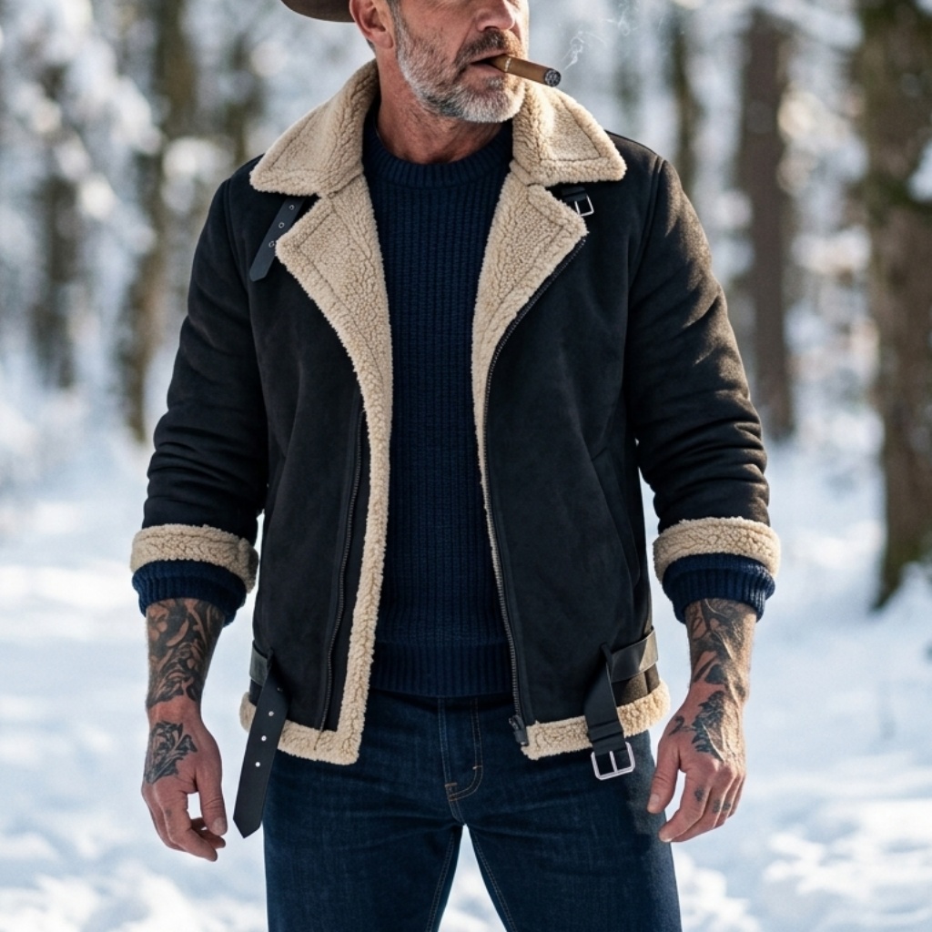 Men Winter Faux Suede Jacket F - Down Jacket Packable ulasan dan harga
