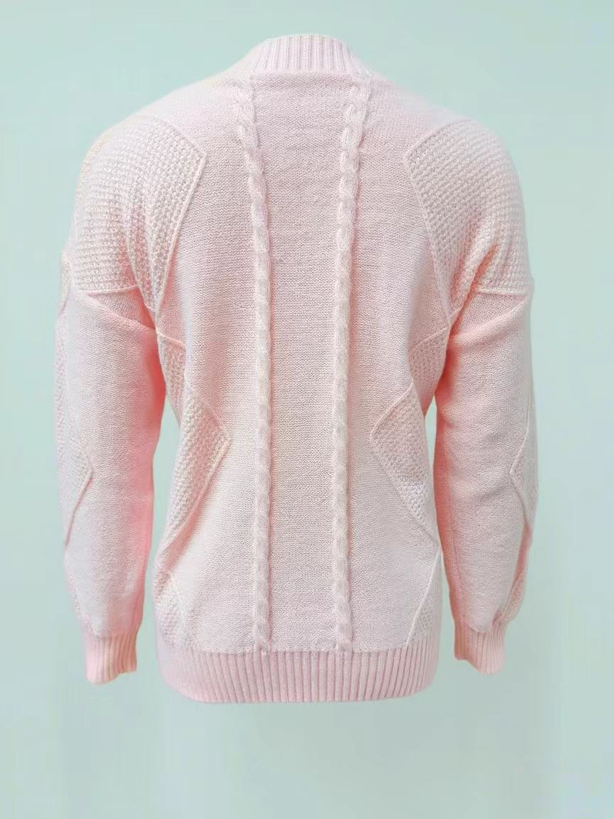 Women V Neck Cable Knit Cardig - Down Jacket Packable ulasan dan harga