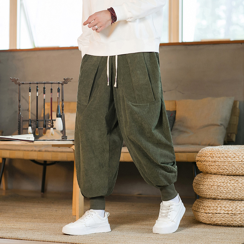 2023 Men Winter Solid Color Co - Corduroy Pant Warm ulasan dan harga