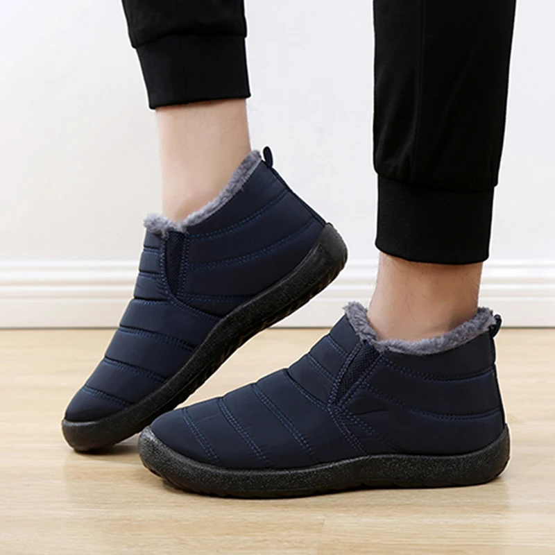 Fashion Men's Snow Boots Ankle - Waterproof Winter Boot ulasan dan harga