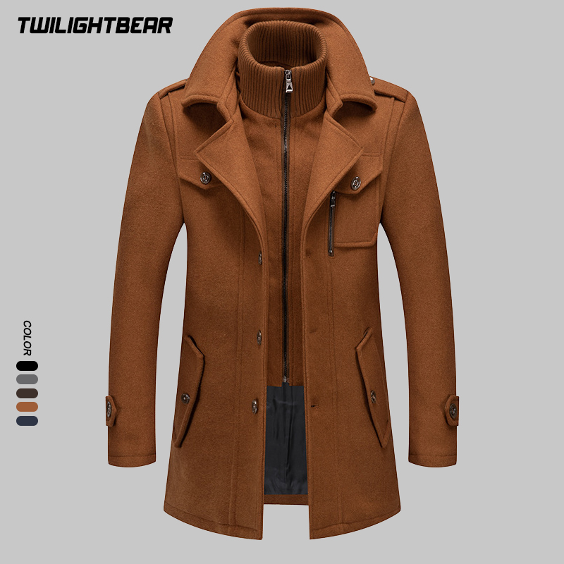 Winter Men's Wool Coat Oversiz - Wool Coat Peacoat ulasan dan harga