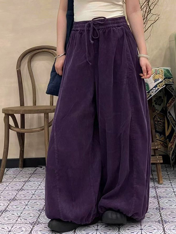 plus Size Women's High Waist C - Corduroy Pant Warm ulasan dan harga