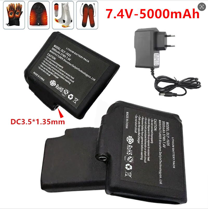 New High-quality7.4 V, 5000mAh - Heated Vest Battery ulasan dan harga